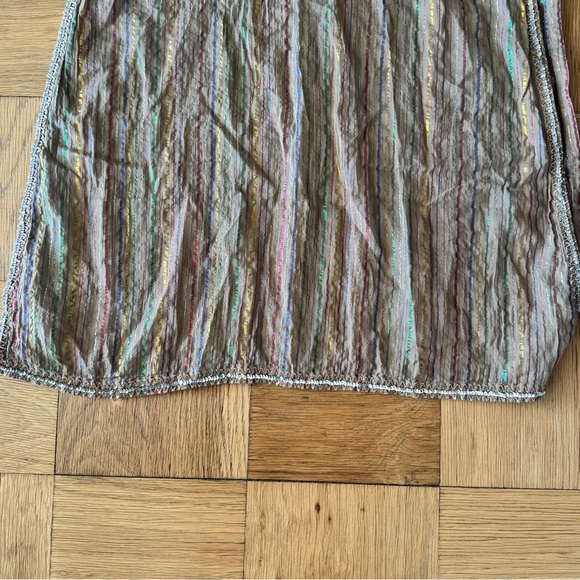 Manoush US 8 Sheer Maxi Kaftan Dress Embroidered Striped PomPoms Sequins - Picture 8 of 13